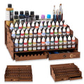 OPHIR Wooden Paint Organizer 98 Holes Rack for Miniature Paints & Brushes - size: 1.02"-98 Holes