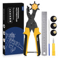 Leather Hole Puncher, Diyife Full Set Punch Tool Kits for Belts, Leather - color: Yellow