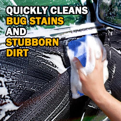 AIDEA Car Wash Sponge 6PK, Microfiber Large Bug and Tar Remover for Cars