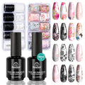 Beetles Nail Art Foil Glue 2 x 15 ml, Soak-Off UV/LED Gel Polish Adhesive - color: B-Clear-2