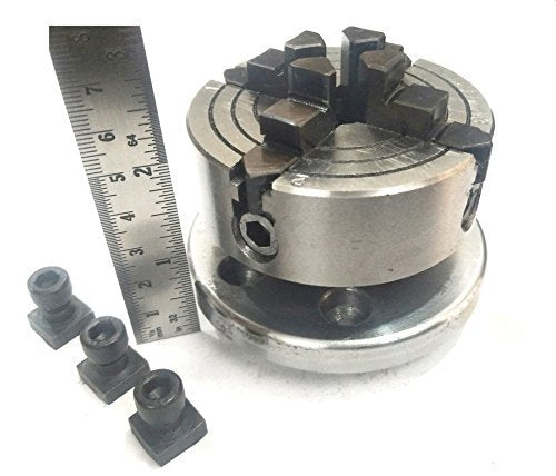 MILLING INDEXING 4"/100 ROTARY TABLE QUALITY PRECISION HORIZONTAL VERTICAL WITH SUITABLE M6 CLAMP KIT & SMALL CHUCK (WITH 70 MM 4 JAW INDEPENDENT CHUCK) - style: (WITH 70 MM 4 JAW INDEPENDENT CHUCK)