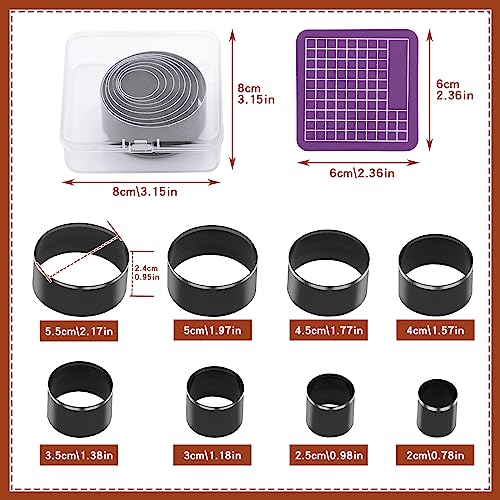 8 Pcs Leather Circle Cutter Tool, Leather Punch Tool Cutting Dies - size: 8 Pcs Round