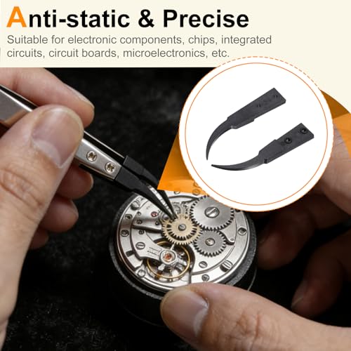 HARFINGTON Tweezers Replacement Tip Set Model 7A Anti Static Precision - style: 7A