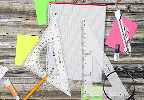 Large Triangle Ruler Square Set,Triangle Protractor,2 pieces - size: size 1