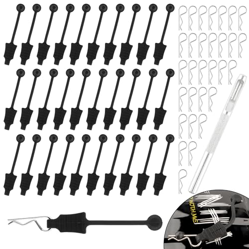 30 Pieces 0.7mm RC Cars Body Clips with Pull Tabs for Universal 1/24 1/28 1/36 Scale Micro Trucks SCX24 Remote Control Trucks & 1 PCS Hole Puncher Reamer for RC Body Shell Drills Tool - size: 0.7mm