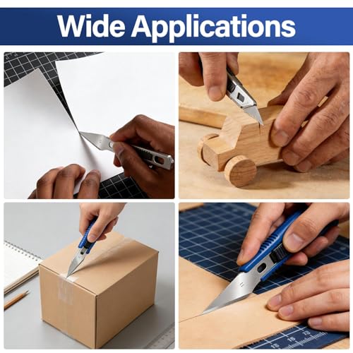 120 Pack Hobby Knife Blades, #11 Fine Point High Carbon Steel Replacement Blades for Craft & Art, Standard Sharpness Craft Knife Refills for Paper, Fabric & Thin Plastic - style: #11 Fine Point