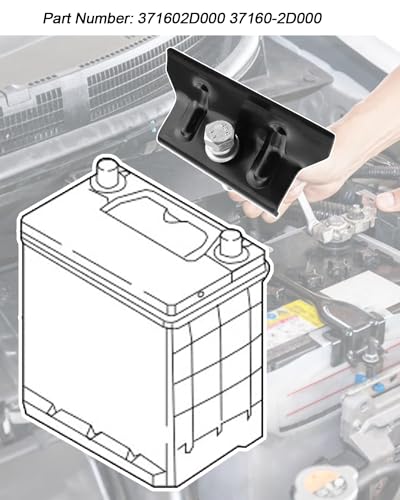 Car Battery Hold Down Clamp with 304 Stainless Steel Bolt Fit for Hyundai IX35 2010 2011 2012 2013 2014 2015 Models Replace 371602D000 37160-2D000