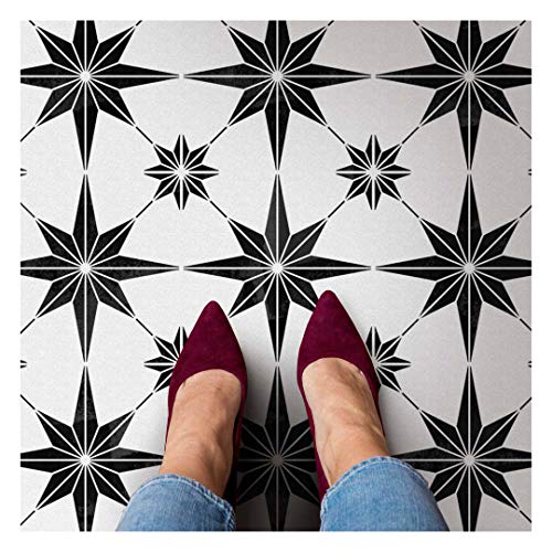 Cutting Edge Stencils Star Tile Stencil - Large Floor Stencils for Painting - Reusable Mylar Floor & Wall Paint Stencil - DIY Home Makeover Decor (Medium 8x8) - size: Medium (8"x8")