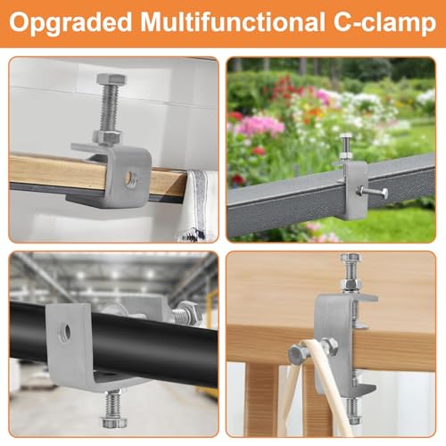 304 Stainless Steel C-Clamps,45mm Heavy Duty Tiger Clamps for Woodworking,C-Clamp 4 pack - size: 45mm-4 Pcs