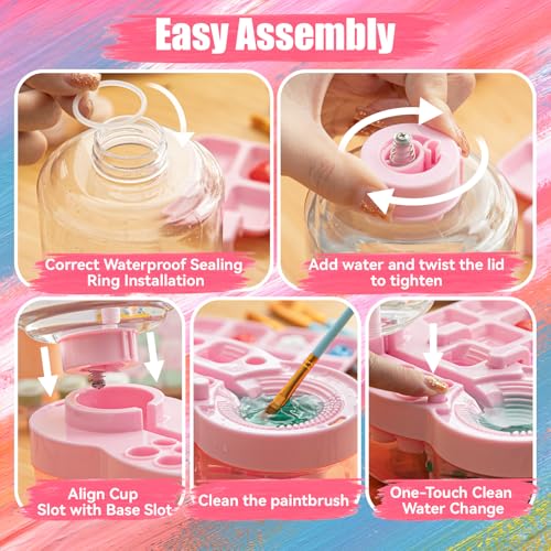 Paint Brush Cleaner Tool with Water Circulation, Brush Washer