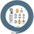 Hotop 10 ft Airbrush Hose Nylon Braided Hose Standard 1/8" - 1/4" Adapter - color: Blue, style: 9.8 ft
