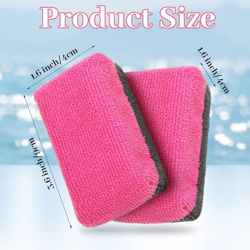 Mudder 24 Pack Microfiber Applicator Pad for Ceramic Car Wax, Pink and Gray - color: Pink and Gray