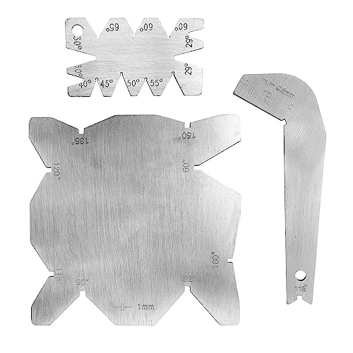 3Pcs/Set Drill Bit Angle Gauges Stainless Steel Drill Sharpener Tools S/S Angle Measuring Gage Hand Measure Tools with Case - style: 3PCs Drill Bits Angle Gauge Set