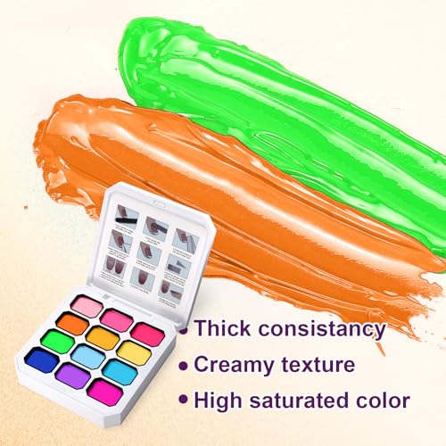 12 Colors Pat Painting Nail Gel, Hema＆TPO Free - color: Mojito Sunrise Canvas