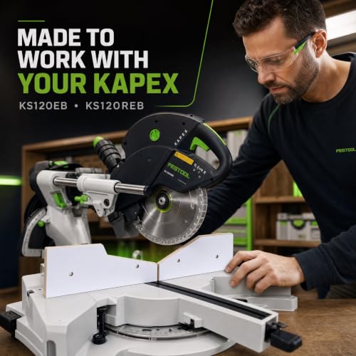 Zero Clearance Fence compatible with Festool Kapex Miter Saw. Models KS120EB, KS120REB