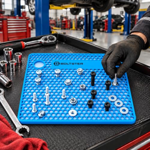 Boltster Original Silicone Fastener Organizer Tray, Blue - color: Blue