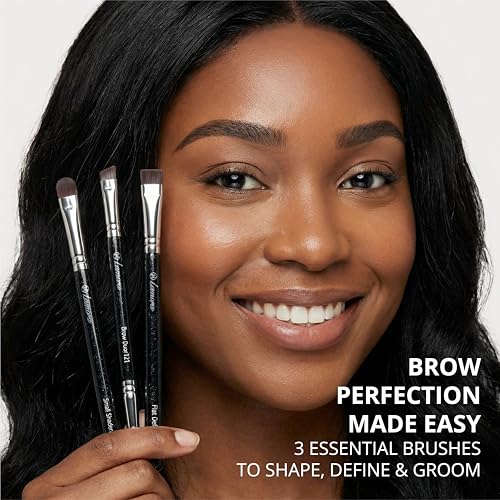 Lamora Eyebrow Brush Set - Precision Brow Eyeshadow Eyeliner Makeup Brushes - color: Brow
