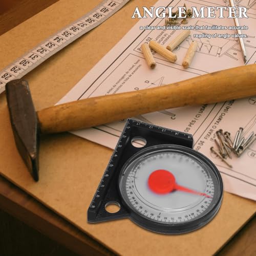 1 PCS Magnetic Angle Finder, Dial Roof Slope Gauge, Accurate Pitch Measuring Tool, Protractor Level with Base, Precision Inclinometer for Roofing Construction, Carpentry and Framing Work
