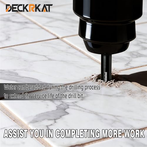 5 Packs Dry Diamond Drill Bits Set 1/4" 6mm Vacuum Brazed Diamond Hole Saws for Granite Tile Ceramic Marble Stone Glass and More Hard Materials (not for Wood), Round Shank with Storage Case. - size: 1/4"X5