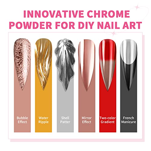 SAVILAND Mirror Chrome Nail Powder Set, 48 Colors - color: 08-48PCS Chrome Nail Powder Set