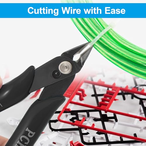 Micro Wire Cutters Precision Flush Cutter Pliers for Jewelry Making Electronics Craft 5 Inch Mini Side Cutting Nippers for Zip Ties Plastic Models and Hobby Projects Black