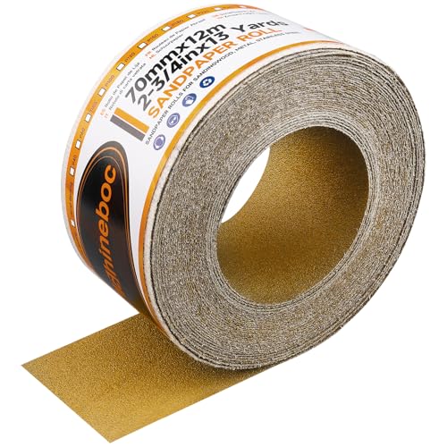 Shinboc Sandpaper Roll 80 Grit, Hook ＆ Loop Sand Paper 2-3/4 Inch x 13 Yd - size: 80 Grit, style: Hook and Loop
