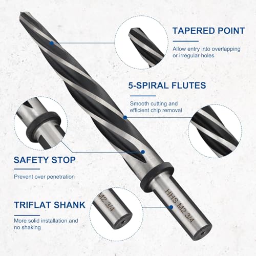 Rocaris 3/4" M2 HSS Taper Chucking Reamer Drill Bit - size: 3/4 in