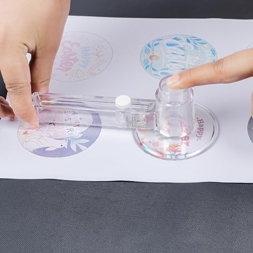 58mm/2.25 Inch Clear Circle Cutter Button Maker Tools, Adjustable Multi-Size Badge Making Round Cutting Tool, Cutting Knife Photo Paper Model Circle (70-210mm) - size: 70-210mm