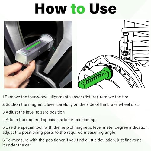 Sixzoo Wheel Alignment Tool, Universal Camber Alignment Tool - color: Silver