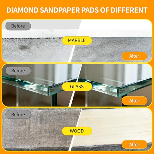 Diamond Hand Polishing Pads,100 Grit Diamond Sanding Pads - color: green
