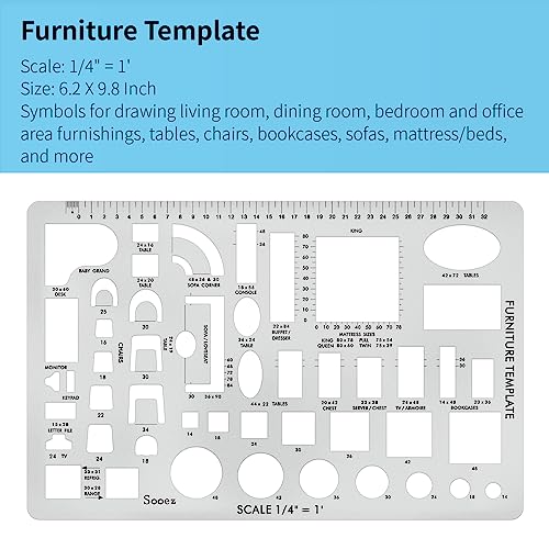 Sooez Architectural Templates, House Plan Templat, Interior Design Template - color: clear