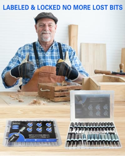 800 Grit Sanding Drums for Dremel Rotary Tools Accessories, 25PCS Sanding Bits Kit for Dremel Sanding Bands with 1/8 inch Shank, Sandpaper Sticks Set for Plastic Wood Metal Grinding Polishing - style: 800 Grit 25PCS