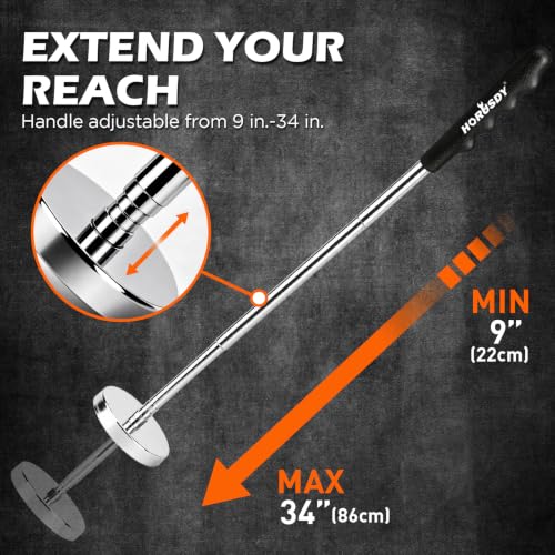 Telescoping Magnetic Pickup Tool, Heavy Duty 55LB, 9"-34"Metal Parts Finder - color: New Version