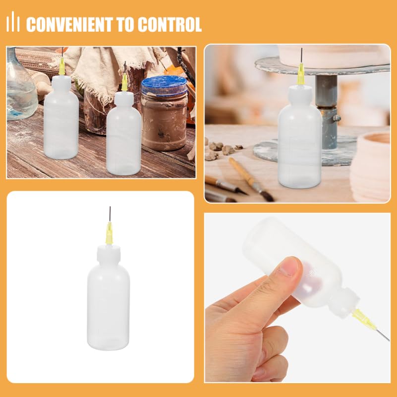 DOITOOL Pottery Glaze Squeeze Bottle Fine Tip Squeeze Bottle with Nozzle Precision Applicator for Ceramic Pottery Tools Mud Painting Detail Work 3.74 in