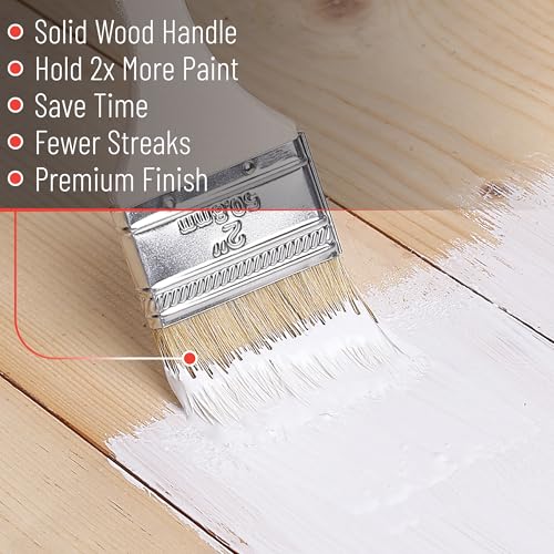 Bates- Chip Paint Brushes, 2 Inch, 12 Pack, Chip Brush, Natural Bristle Paint Brush for Wood, Paint - size: 2 Inch, 12 Pack