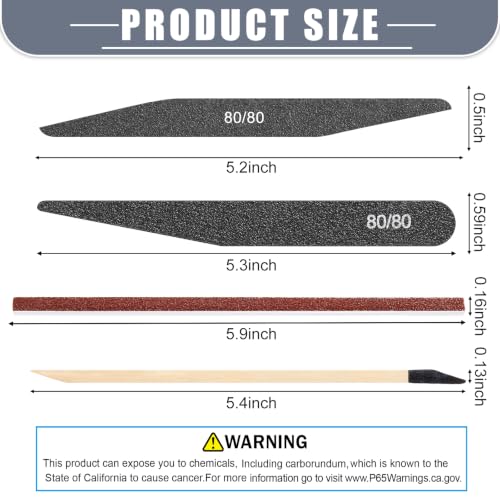 Maxdot 120 Pcs Sanding Sticks, Polishing and Twigs Set, Stylish - style: Stylish