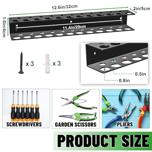 Screwdriver Holder Wall Mount, Screwdrivers Organizer, Black 1 Pcs - style: 23 holes 1PC