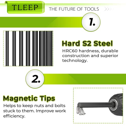 1/4 Inch 3.94" Long Allen Wrench Drill Bits w/ 1/4" Quick Change Bit Driver, Metric Hex Screwdriver Set, Magnetic Allen Key Drill Bit Set 1.5mm-12mm S2 Steel Allen Socket Set for Ikea Furniture - size: Set 10: 1.5mm to 12mm