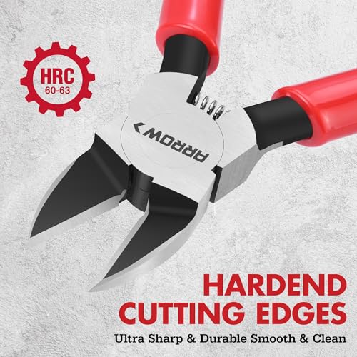 ARROW 6" Precision Wire Cutters, Precision Flush Cut Diagonal Pliers (Pack of 2) - size: 6 Inch (Pack of 2)