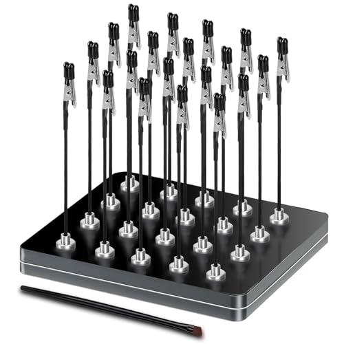 Metal Painting Stand Base Holder, 20 PCS Magnetic Bendable Alligator Clip - color: Black, size: L