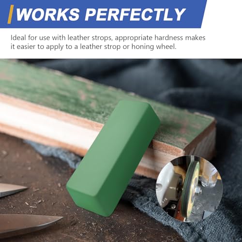 SCOTTCHEN Stropping Compound, 4 Oz, Fine Green Buffing Polishing Compound, Leather Strop Compound, Honing Compound for Knife Polishing-3Pack - size: 4 Oz. - Green Fine
