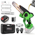 maXpeedingrods Electric Chainsaw Cordless, 8 Inch & 6 Inch Mini Chainsaw - color: Light Green 1 Battery 8 Inch