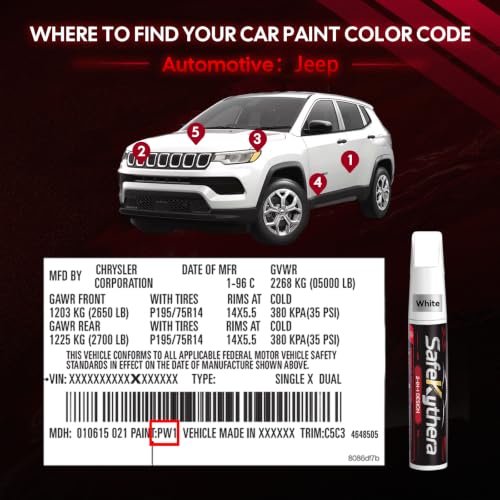 Black Crystal(PX8/DX8) Touch Up Paint Pen for Jeep - color: Black Crystal(PX8/DX8) for All Models
