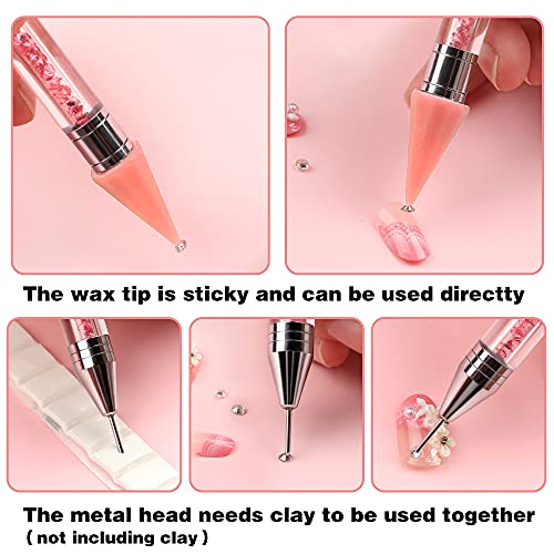 Kaychan Rhinestone Picker Tool,2 Bedazzling Pen ，4 Extra Wax Tips&Tweezer