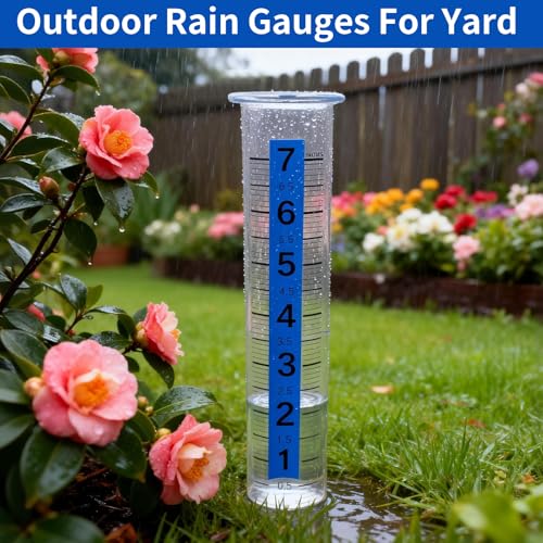 TBWHL 7" Plastic Rain Gauge Replacement Tube, Freeze Proof for Outdoor - color: Transparent