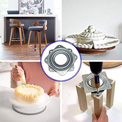 10Pack 3Inch Lazy Susan Hardware Square Rotating Bearing Plate Turntable