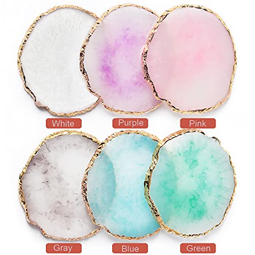 Resin Nail Art Palette, Nail Painting Mixed Color Palette, White+Pink - color: 2 Pack (W+p)