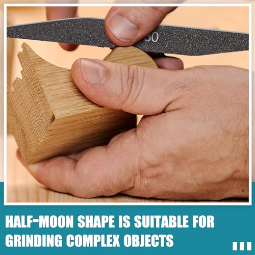 Honoson 20 Pcs Sanding Sticks Model, Low and High Grits, Double Angle Shape - style: Double Angle Shape
