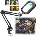 IVMAIE 12X Magnifying Glass with Light, Rectangle Real Glass Lens - color: Black, size: 17.8-inch