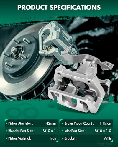 SCITOO Rear Left Disc Brake Caliper With Bracket 18B4946 Silver - size: Rear Driver[18B4946]